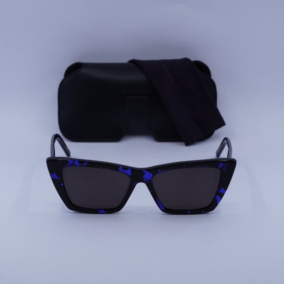 Saint Laurent SL 276 MICA 009 Sunglasses - Blue Havana/Black main image 7